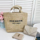 Khaki Casual Daily Letters Patchwork Bags
