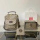 Khaki Casual Daily Letters Zipper Bags