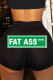 Black Green Sexy Sportswear Print Patchwork