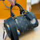 Black Casual Daily Letters Zipper Bags