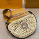 Yellow Brown Casual Daily Letters Weave Bags