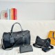 Black Casual Daily Letters Zipper Bags