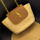 Yellow Brown Casual Daily Letters Chains Bags