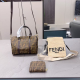 Brown Casual Daily Letters Patchwork Bags