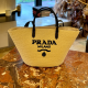 Cream White Casual Daily Letters Weave Bags