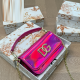 Fluorescent Pink Casual Daily Letters Chains Bags