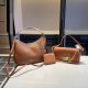 Yellow Brown Casual Daily Letters Chains Bags