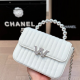 White Casual Daily Letters Chains Bags