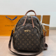 Dark Brown Casual Daily Letters Zipper Bags
