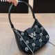 Black Casual Daily Letters Chains Bags