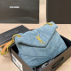 Blue Casual Daily Letters Fringed Trim Bags