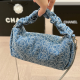 Blue Casual Daily Letters Chains Bags