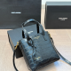 Black Casual Daily Letters Patchwork Bags