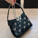 Black Casual Daily Letters Chains Bags