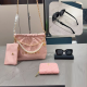 Pink Casual Daily Letters Chains Bags