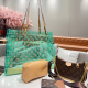 Green Casual Daily Letters Chains Bags
