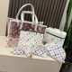 White Casual Daily Letters Zipper Bags