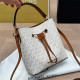 White Brown Casual Daily Letters Patchwork Bags