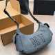 Dark Gray Casual Daily Letters Zipper Bags