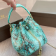 Green Casual Daily Print Chains Bags