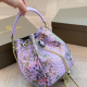 Purple Casual Daily Print Chains Bags