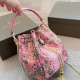 Pink Casual Daily Print Chains Bags