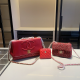 Red Casual Daily Letters Chains Bags