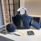 Black Casual Daily Letters Chains Zipper Bags