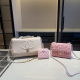 White Pink Casual Daily Letters Chains Bags