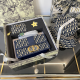 Blue Gold Casual Daily Letters Patchwork Bags