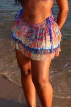 Colour Sexy Print Loose Mid Waist Speaker Full Print Bottoms