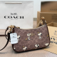 Brown Casual Daily Print Zipper Bags