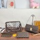 Brown Casual Daily Letters Patchwork Bags