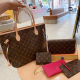 Brown Casual Daily Letters Patchwork Bags