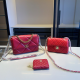 Red Casual Daily Letters Chains Bags