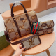 Brown Casual Daily Letters Zipper Bags