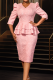 Pink Elegant Solid Color Patchwork V Neck Wrapped Skirt Dresses