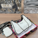 White Casual Daily Letters Zipper Bags
