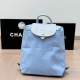 Sky Blue Casual Daily Letters Patchwork Bags