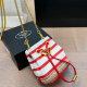 Red Casual Daily Stripe Chains Bags
