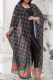 Black Casual Letters Patchwork Cardigan Collar Outerwear