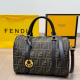 Black Brown Casual Daily Letters Zipper Bags