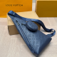 Tibetan Blue Casual Daily Letters Zipper Bags