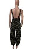 Camouflage Sexy Camouflage Print Pocket Spaghetti Strap Loose Jumpsuits