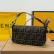Brown Casual Letters Zipper Bags