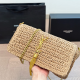 Yellow Brown Casual Letters Fringed Trim Bags