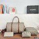Khaki Casual Letters Zipper Bags