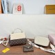 White Brown Casual Letters Patchwork Bags