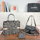 Leopard Print Casual Letters Patchwork Bags