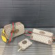 Brown Casual Letters Patchwork Bags